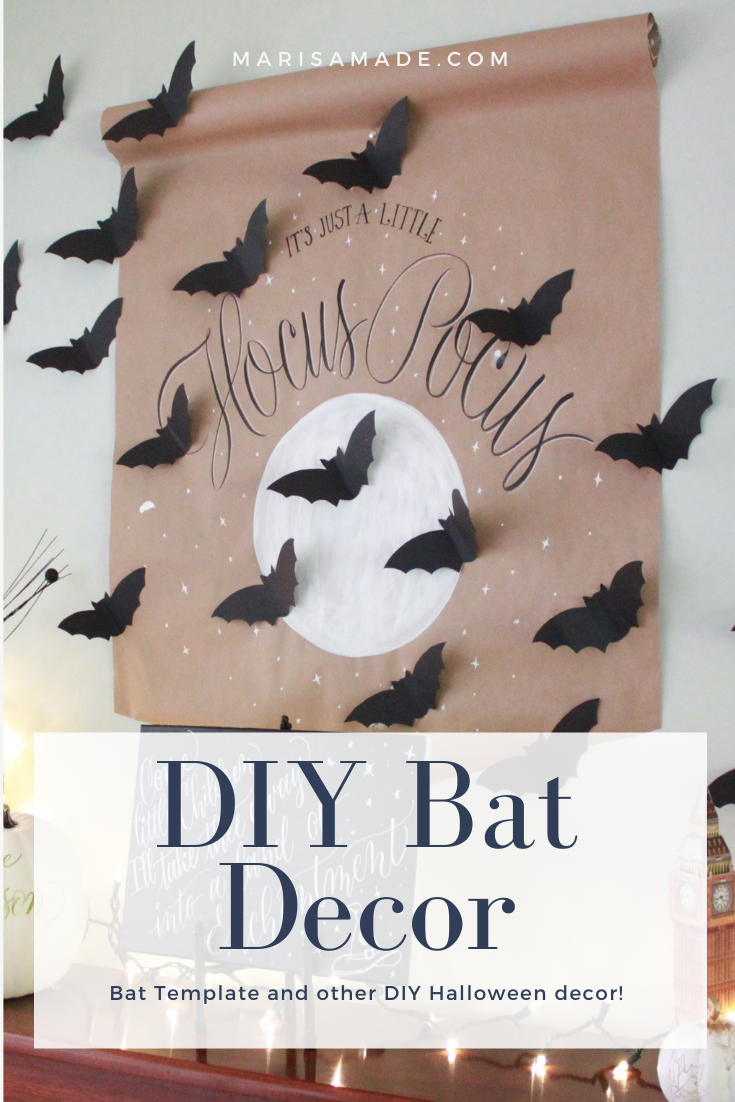 DIY Halloween Bat Decor