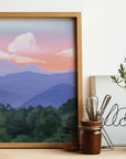 Blue Ridge Mountain Sunset Art Print
