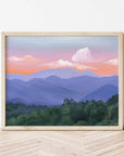 Blue Ridge Mountain Sunset Art Print