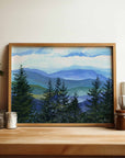 Blue Ridge Mountain Treeline Art Print