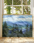 Blue Ridge Mountain Treeline Art Print