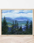 Blue Ridge Mountain Treeline Art Print