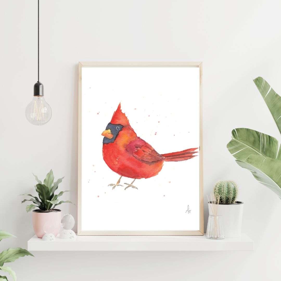 Little Cardinal Art Print