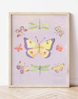 Butterflies and Dragonflies Art Print