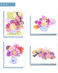 Darling Dahlias II Boxed Set of 8 Cards