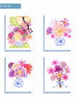 Darling Dahlias Boxed Set of 8 Cards