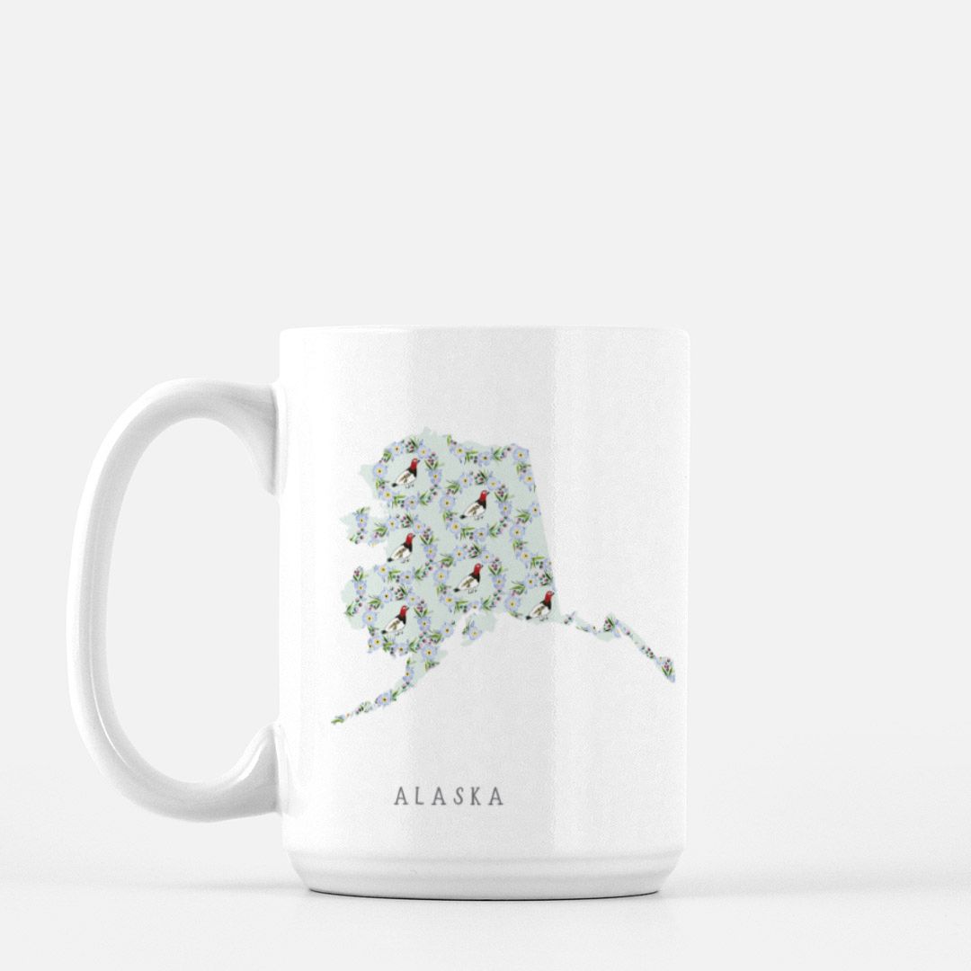 Alaska State Flower Mug – MarisaMade