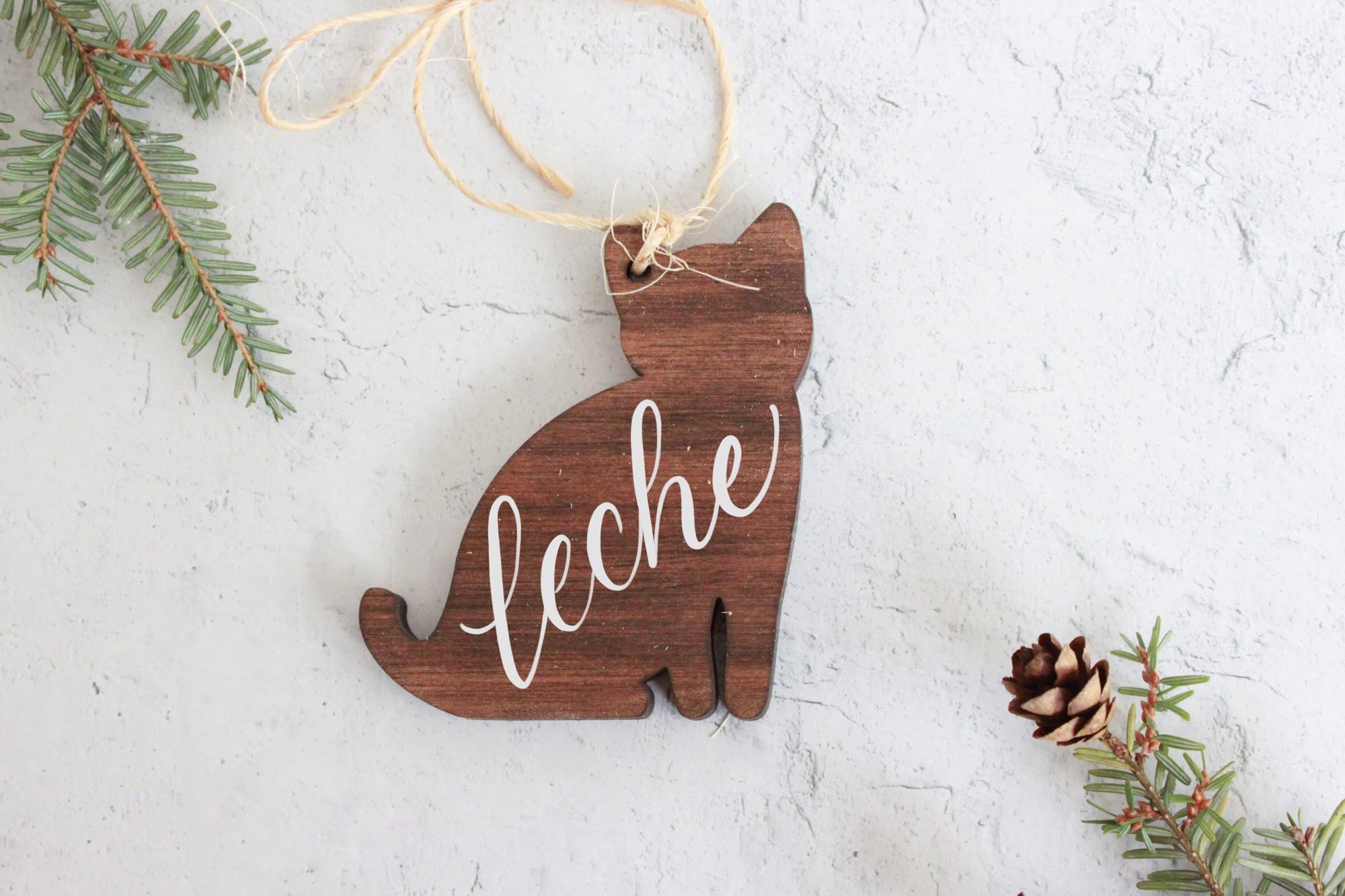Cat Ornament | Personalized Wooden Ornament