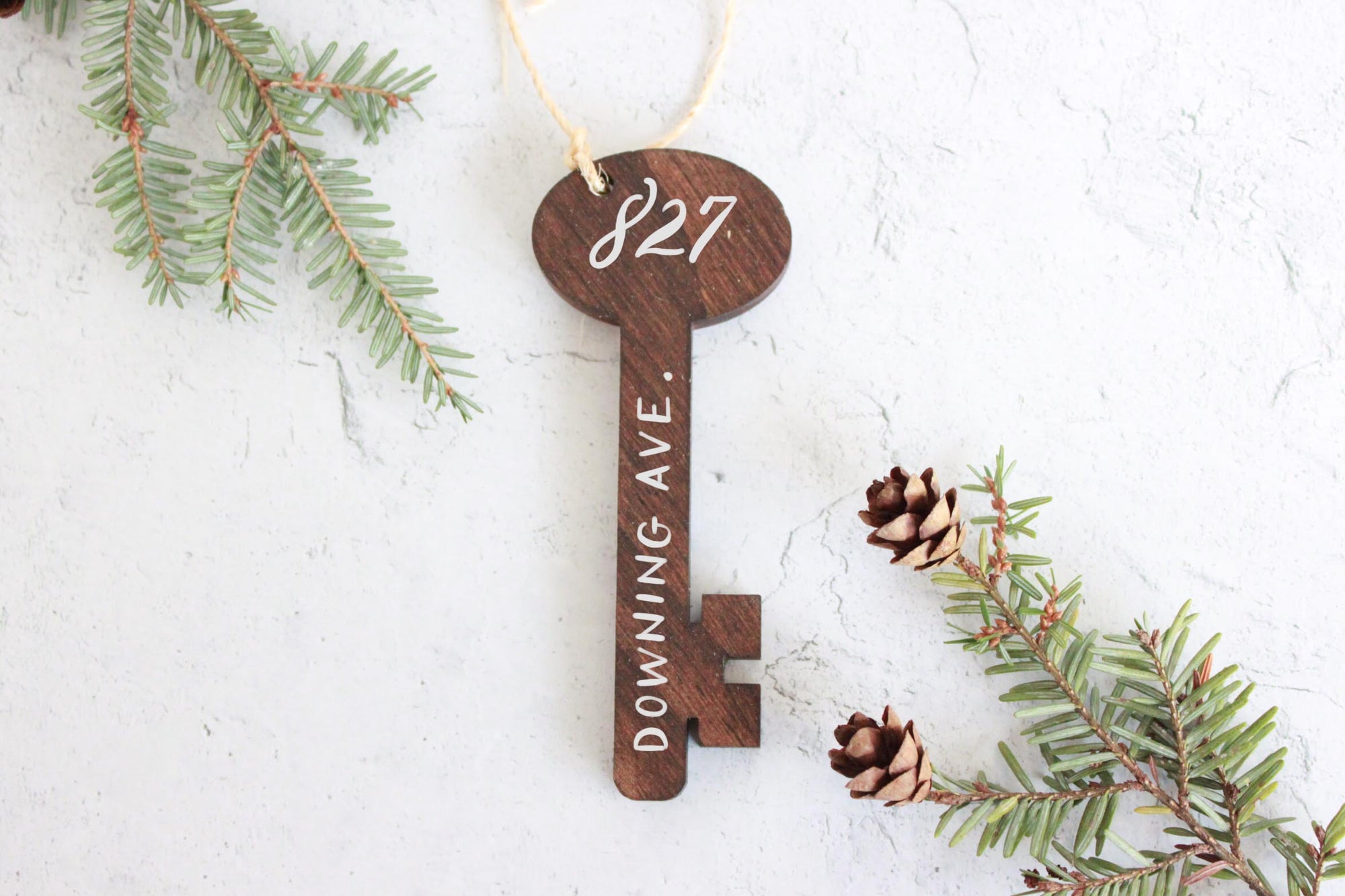 Skeleton Key Ornament | Personalized Wooden Ornament