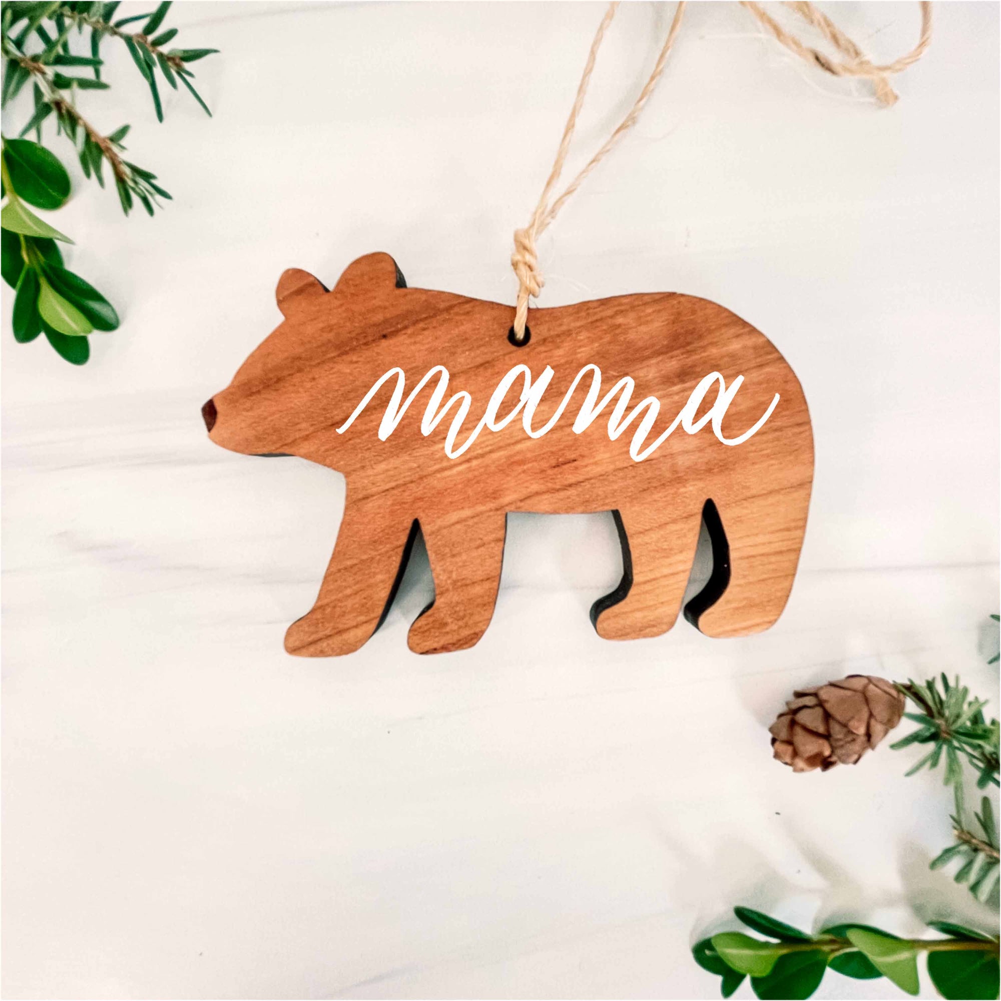 Big Bear Ornament | Personalized Wooden Ornament