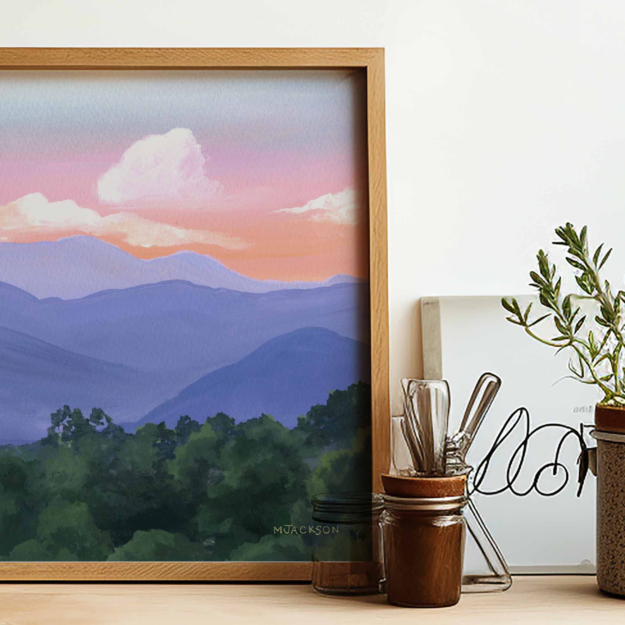 Blue Ridge Mountain Sunset Art Print