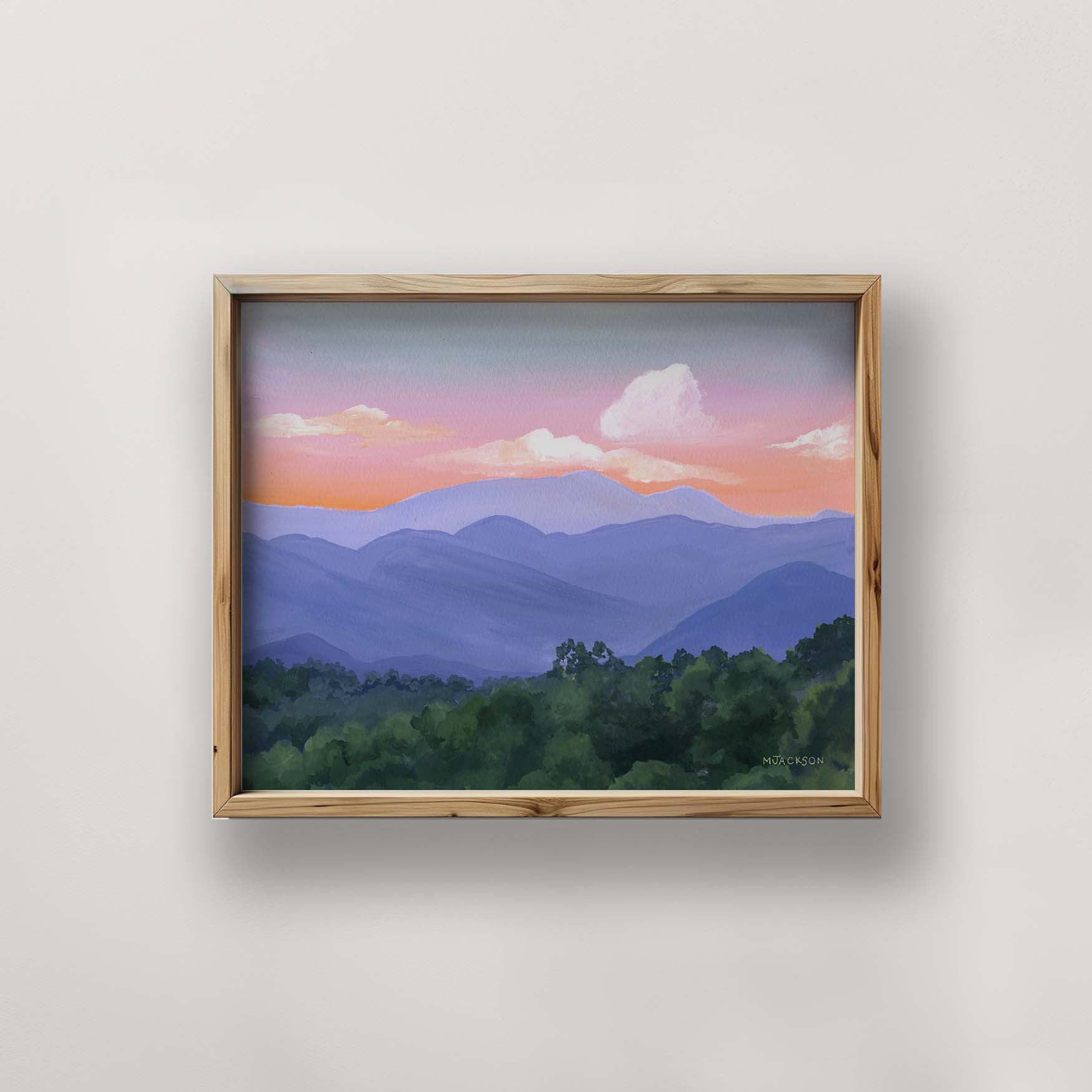 Blue Ridge Mountain Sunset Art Print