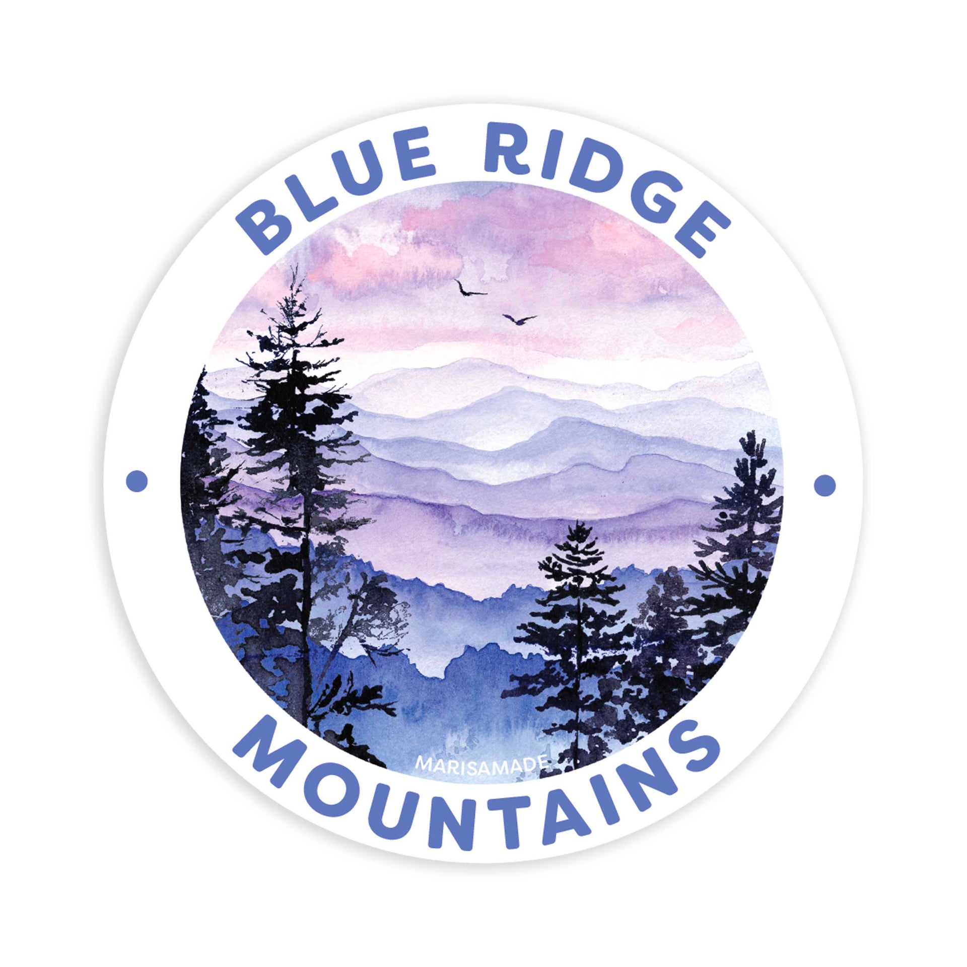 Blue Ridge Mountains Sticker – MarisaMade