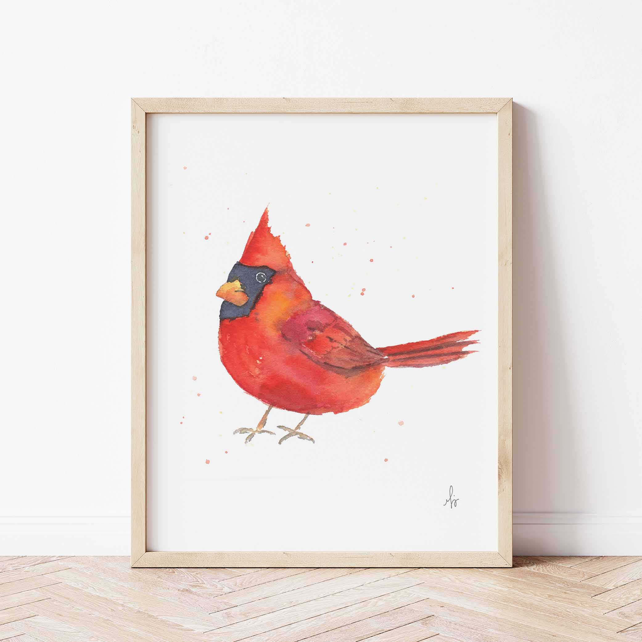 Little Cardinal Art Print – MarisaMade