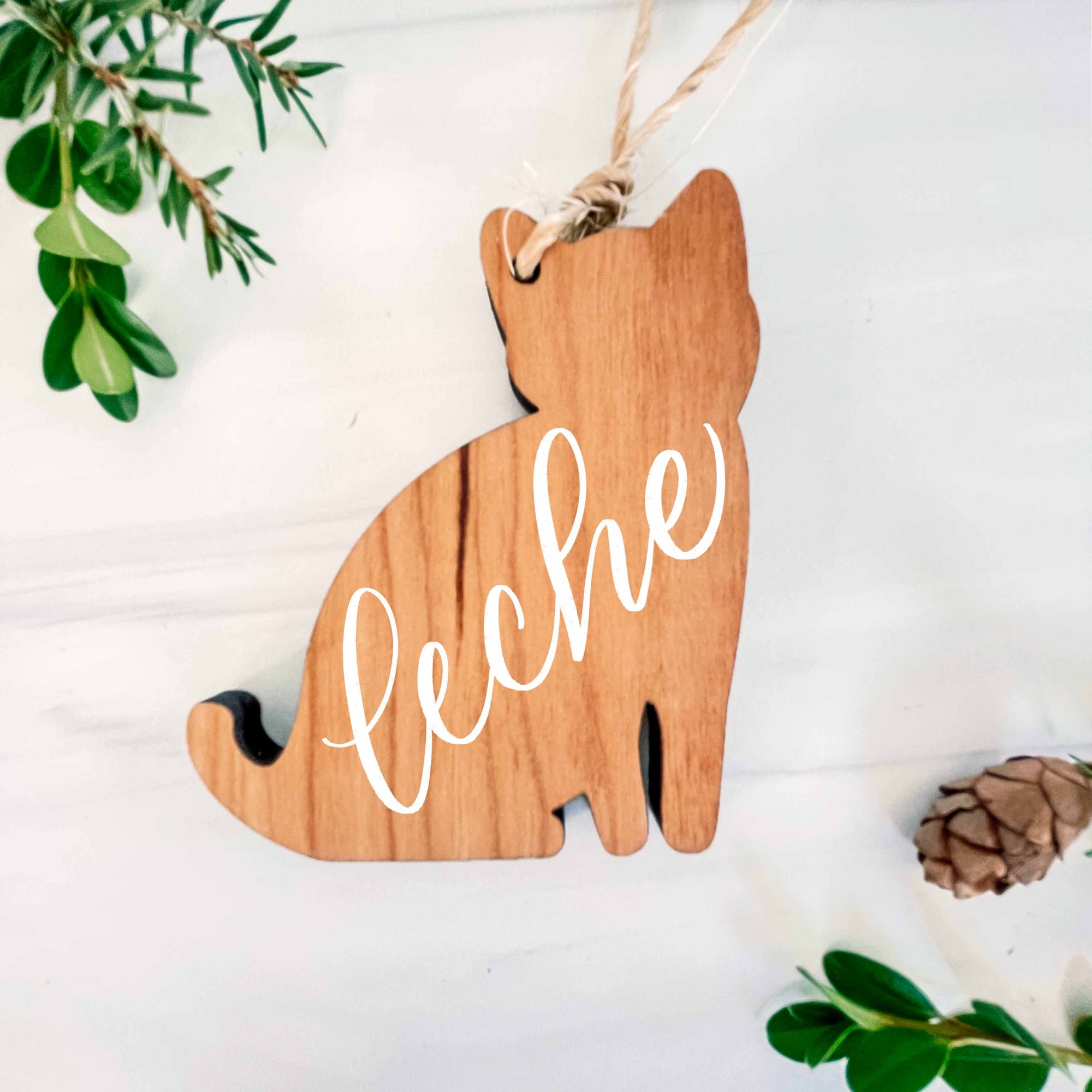 Cat Ornament | Personalized Wooden Ornament
