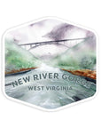 Misty New River Gorge Sticker