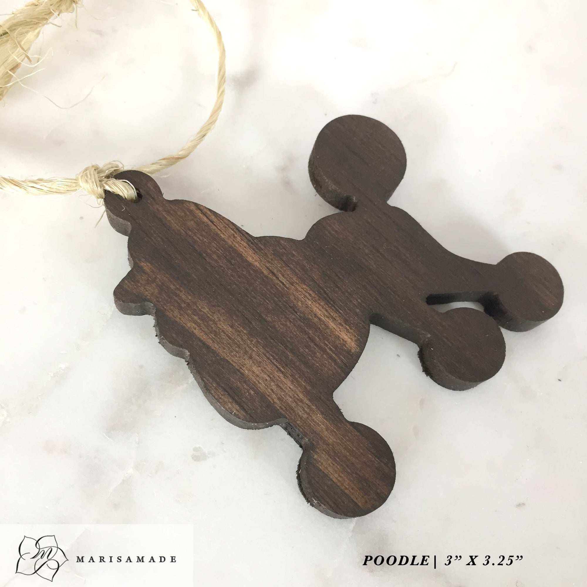 Pre-Order Poodle Ornament | Personalized Wooden Ornament