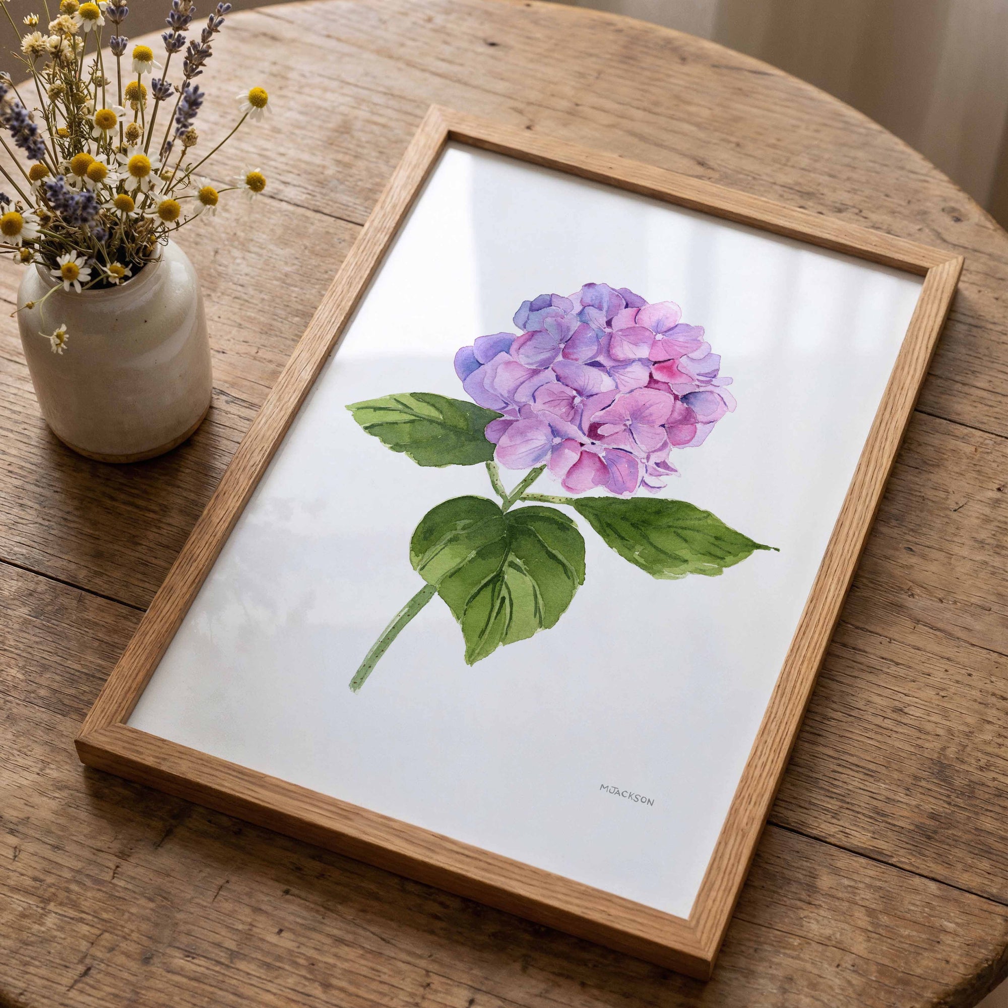 Purple Hydrangea Art Print