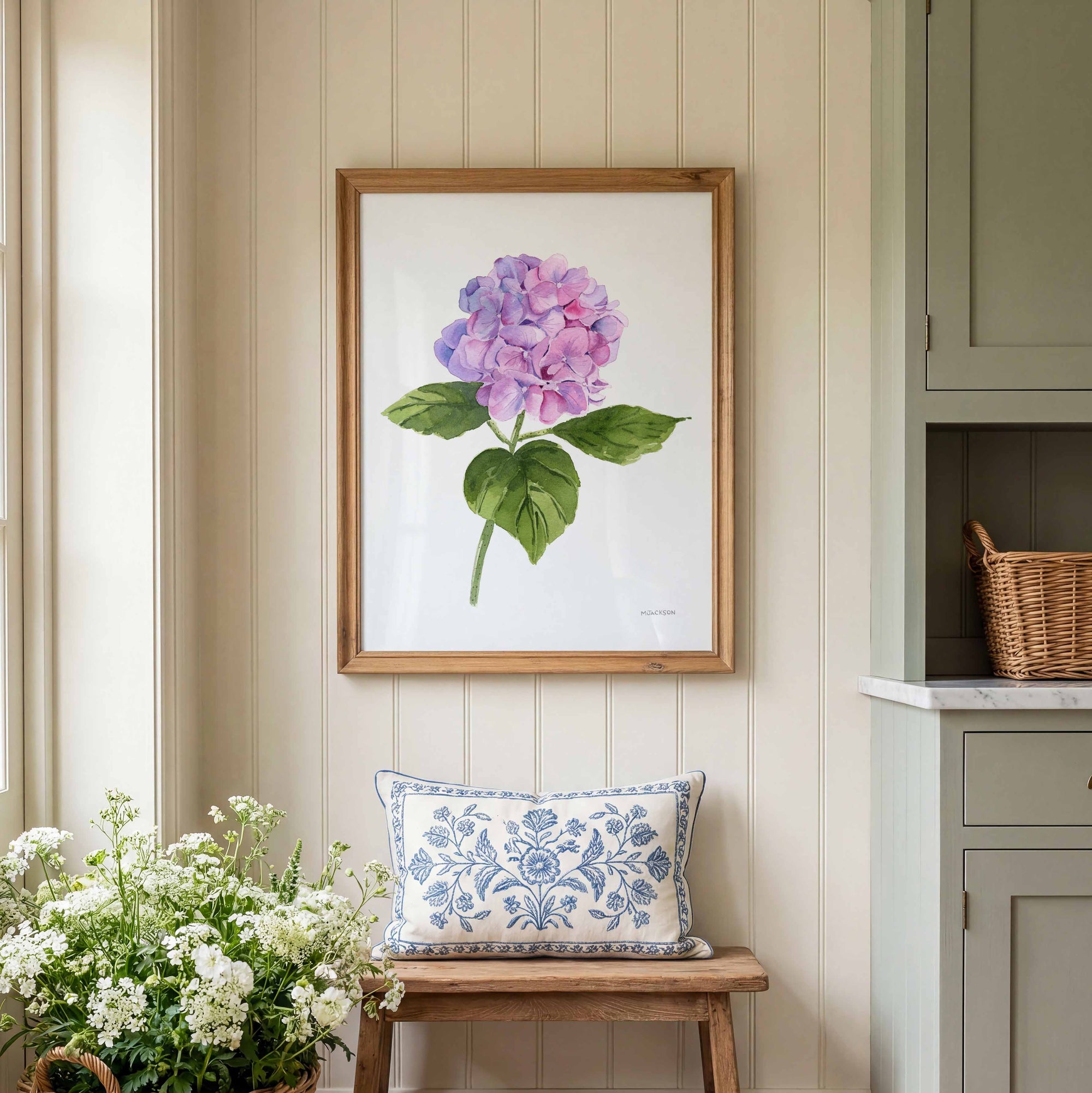 Purple Hydrangea Art Print