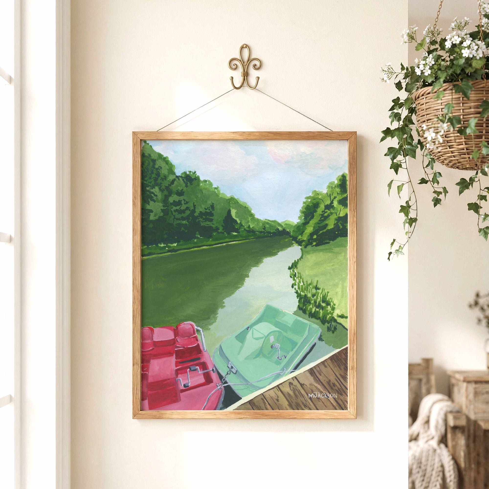 Paddle Boats at Tomlinson Run State Park Art Print