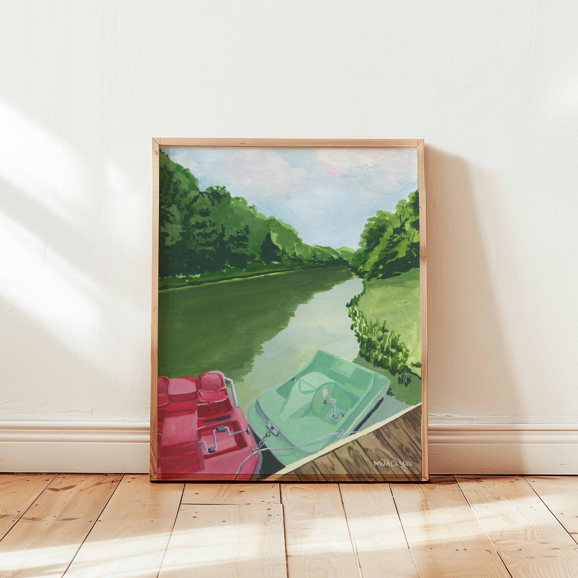 Paddle Boats at Tomlinson Run State Park Art Print