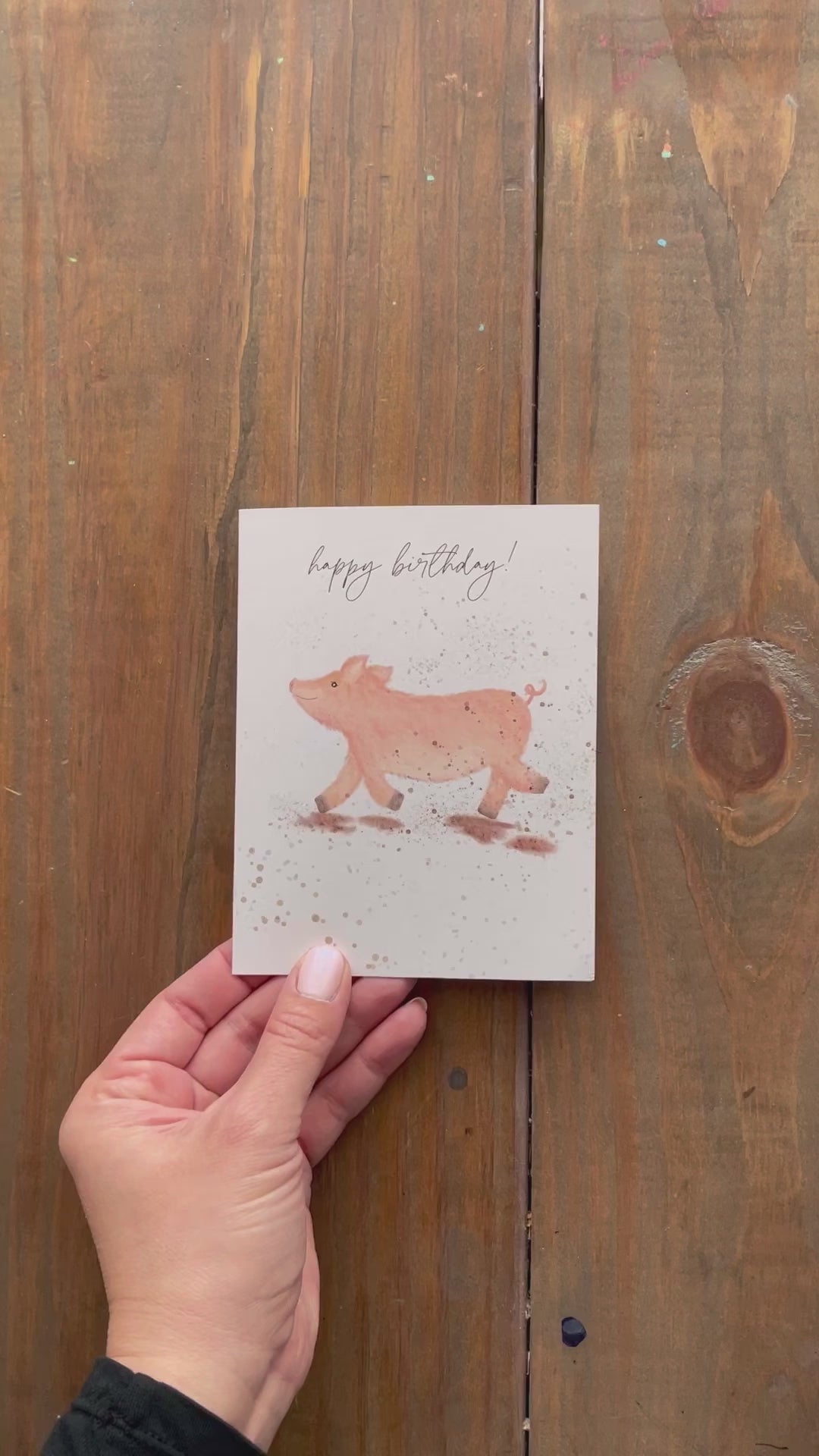 Happy Birthday Piglet Card MarisaMade