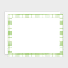 Load image into Gallery viewer, Green Plaid Notecard Set
