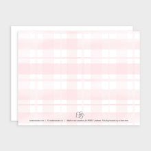 Load image into Gallery viewer, Pink Plaid Notecard Set
