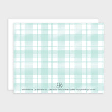 Load image into Gallery viewer, Teal Plaid Notecard Set
