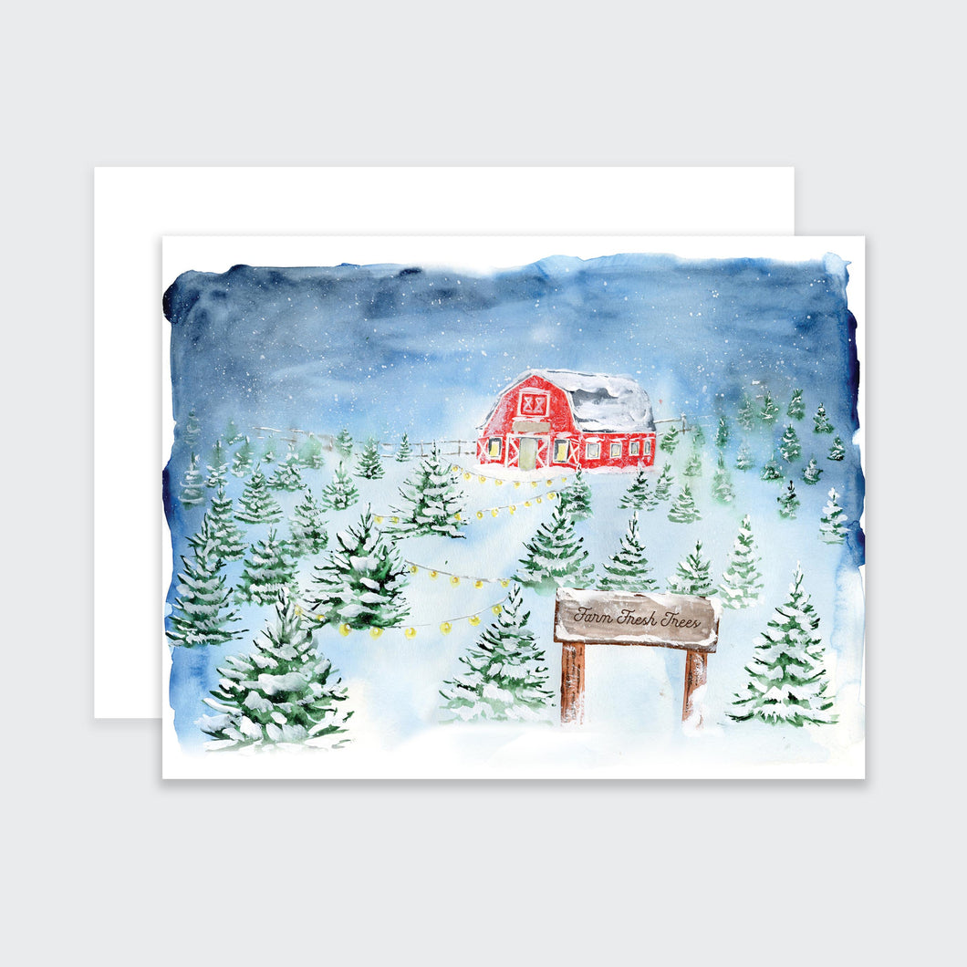 Christmas at the Tree Farm Card