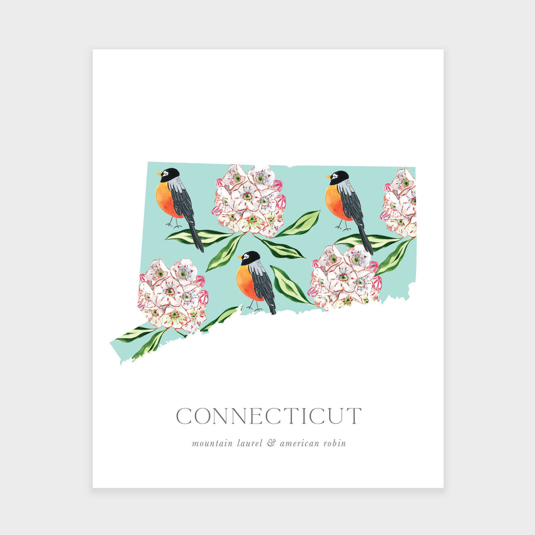 Connecticut State Flower Art Print