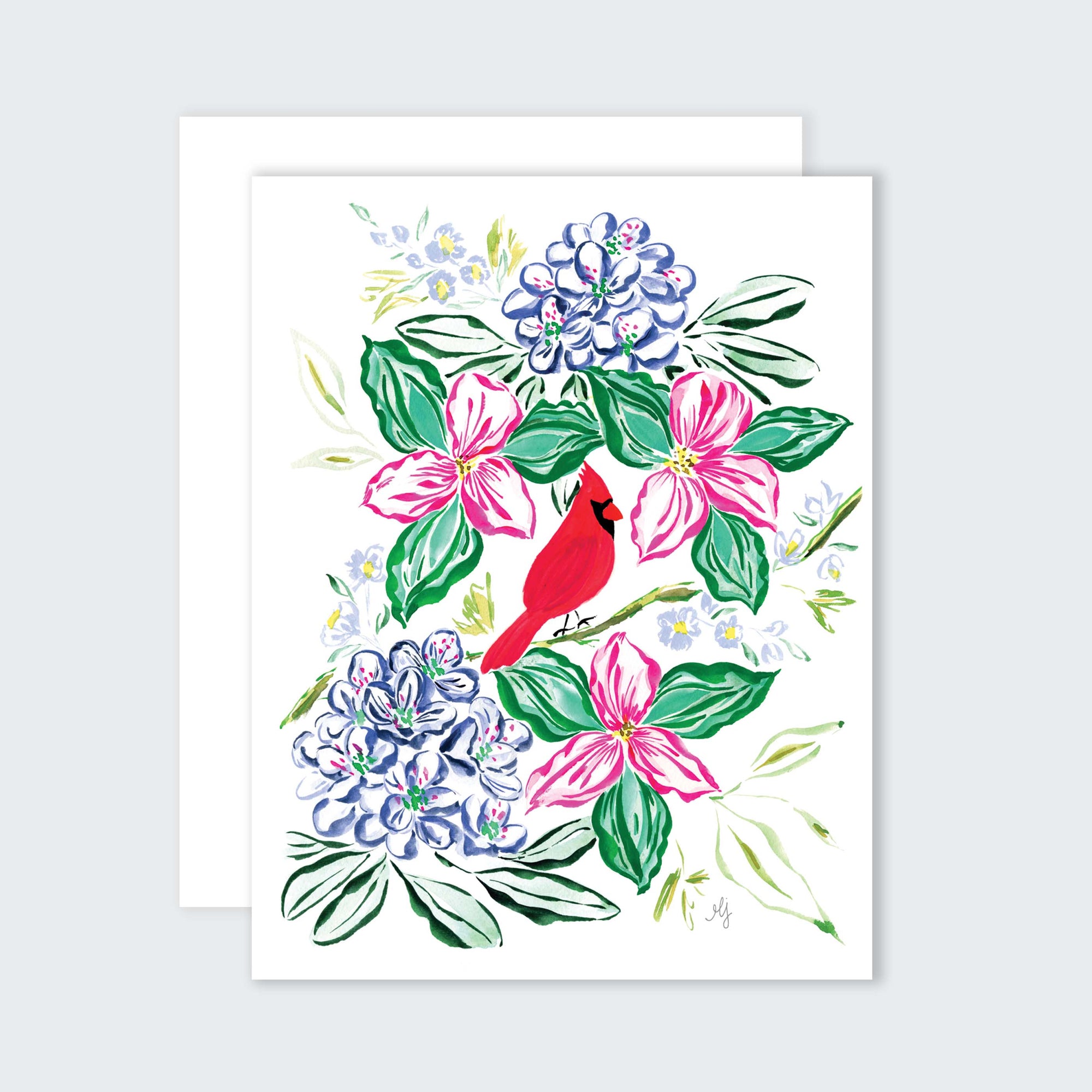 Cardinal + Rhododendron Boxed Set of 8 | Greeting Cards