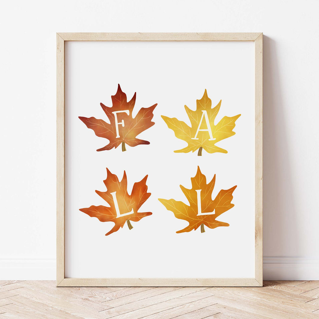 Fall Maple Leaf Art Print