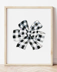 Painting of a Buffalo Check Plaid Bow