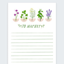 Load image into Gallery viewer, Clearance Herb Garden Market Notepad
