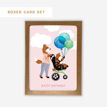 Load image into Gallery viewer, Happy Birthday Fox Boxed Set of 8 | Greeting Cards
