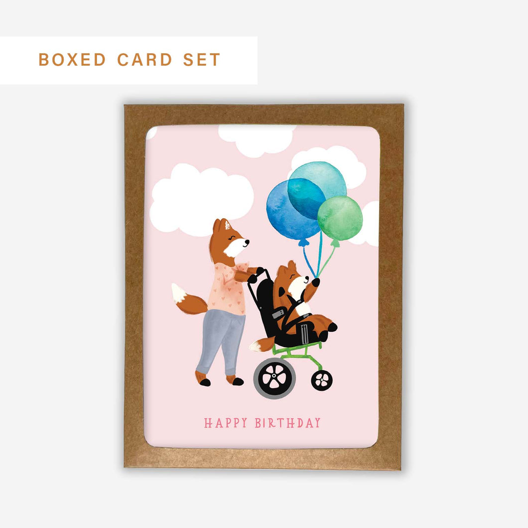 Happy Birthday Fox Boxed Set of 8 | Greeting Cards