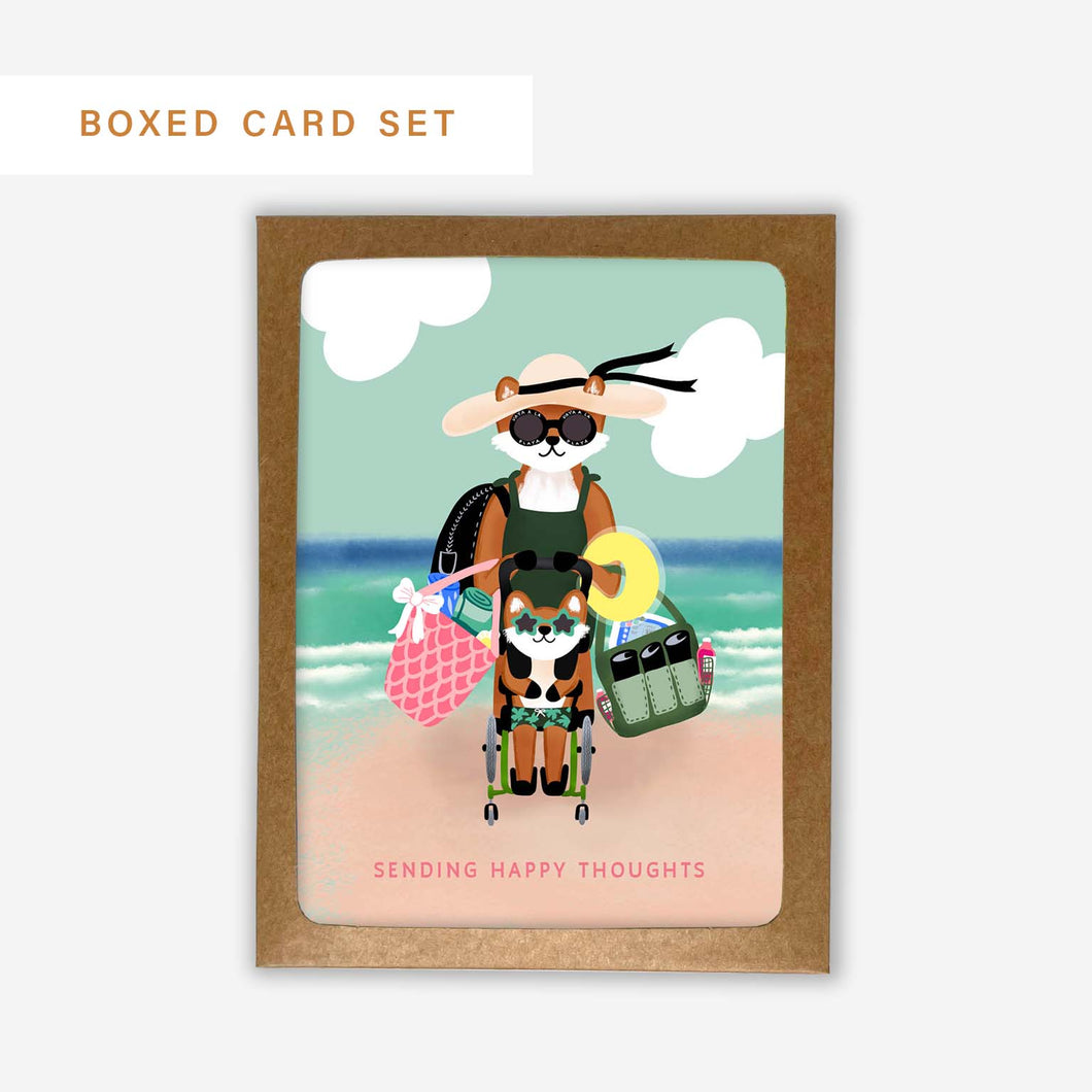 Sending Happy Thoughts Fox Boxed Set of 8 | Greeting Cards