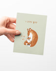 I Love You Fox Card