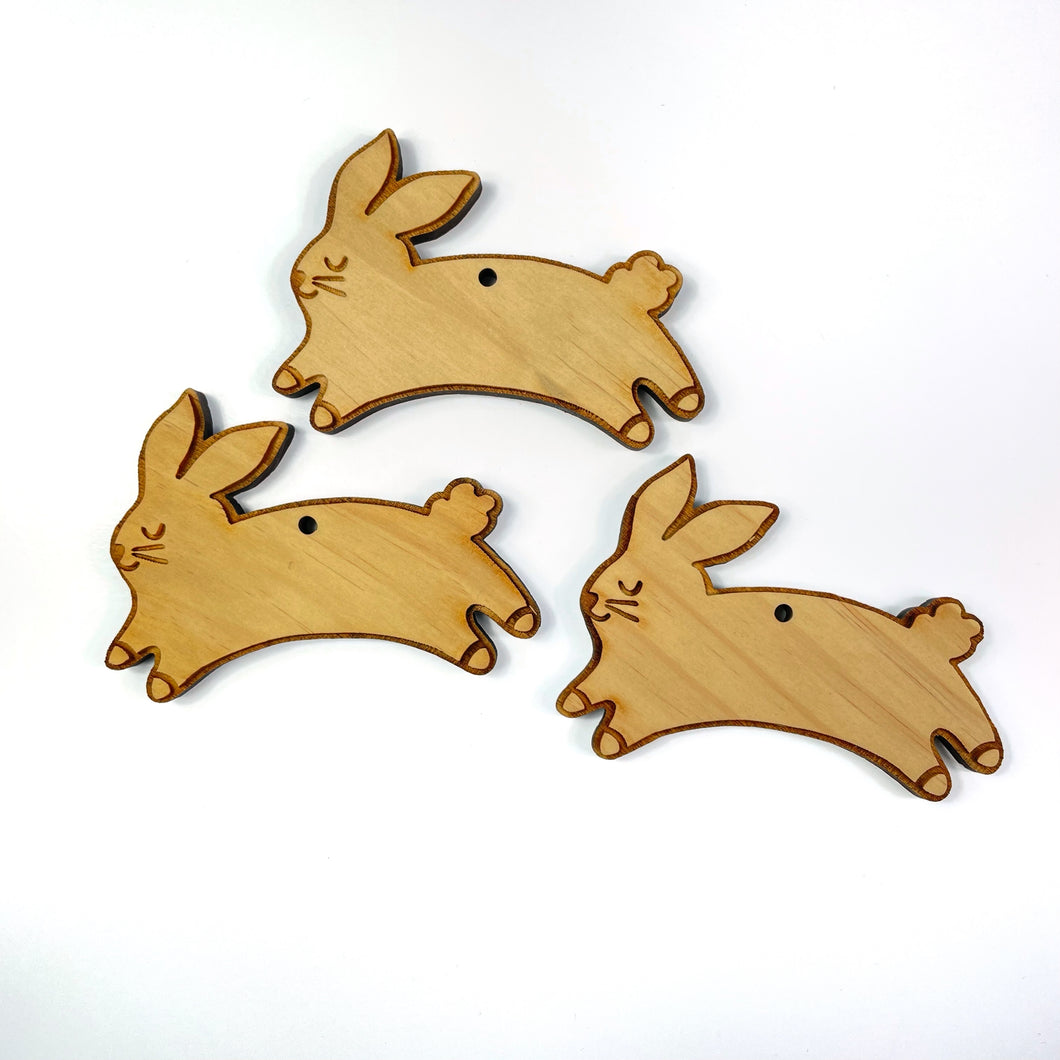 Blank Wooden Bunny Tags