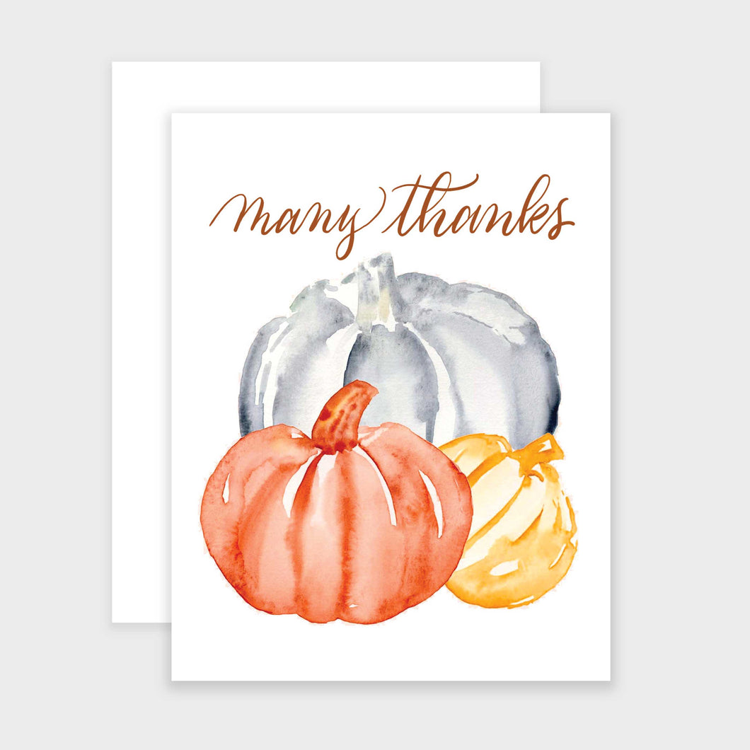 Many Thanks Pumpkin Card