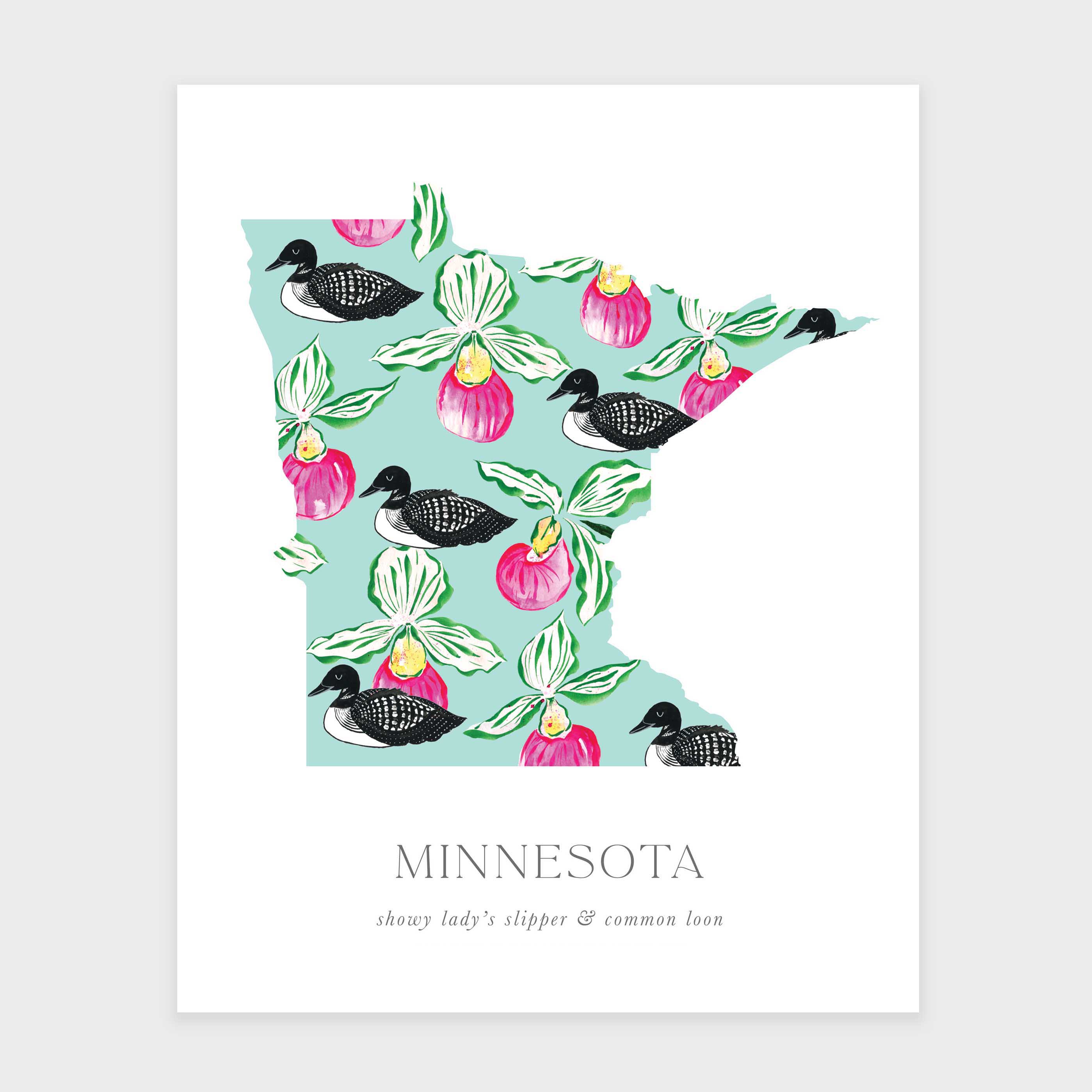 1950年代 メイドインUSA　リトグラフコレクション4 個セットアートプリント 50 States of the USA Print Collection – MarisaMade