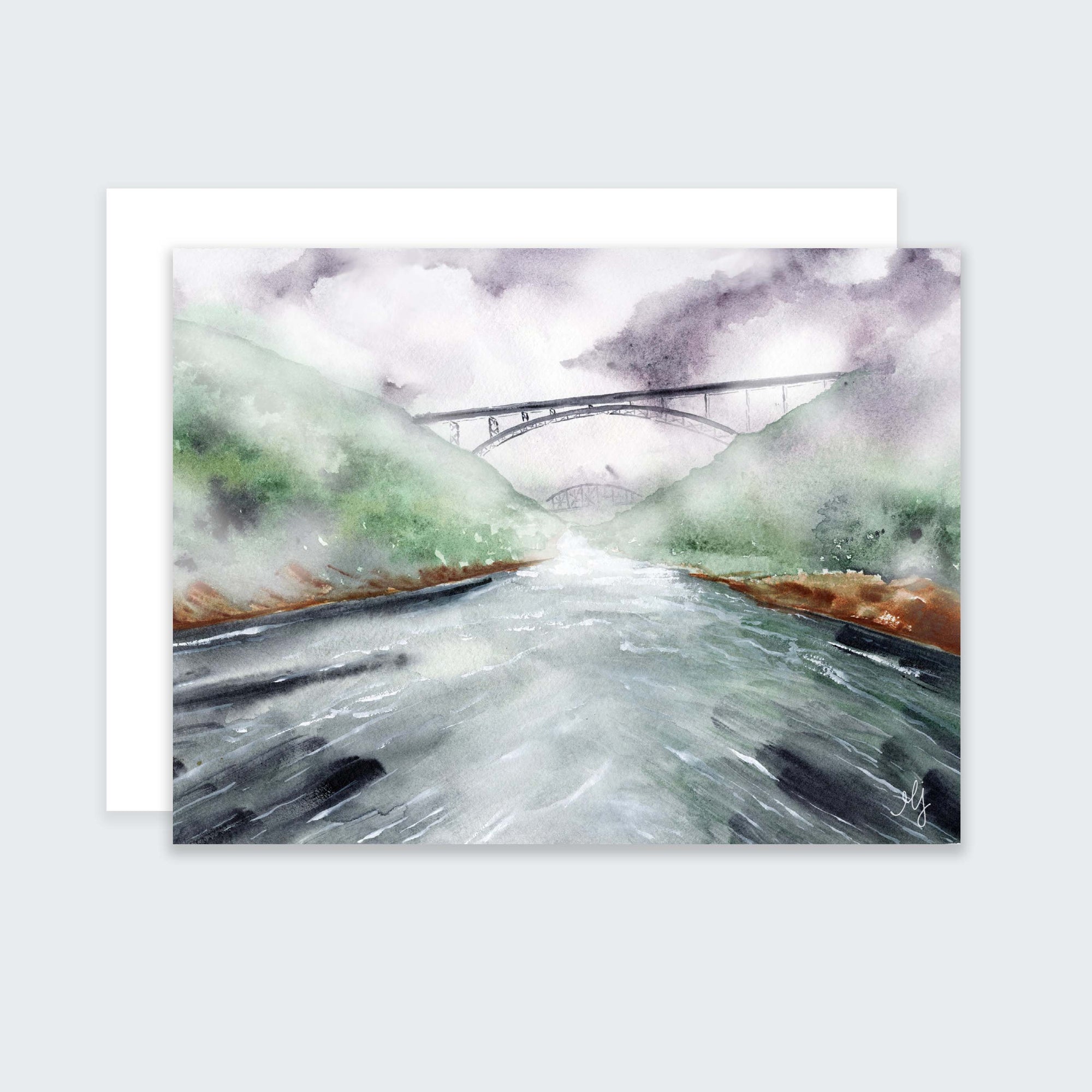 Misty New River Gorge National Park Boxed Set of 8 | Greeting Cards