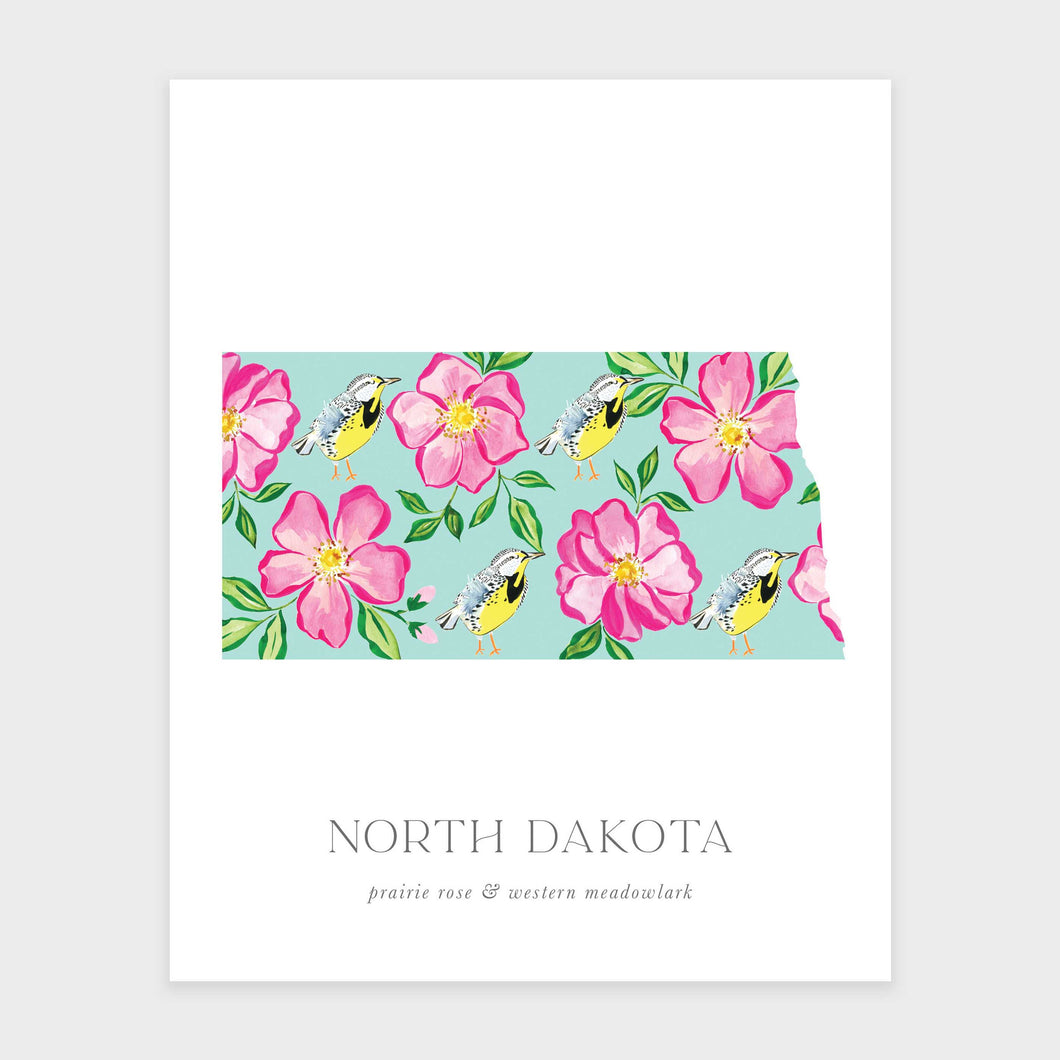 North Dakota State Flower Art Print