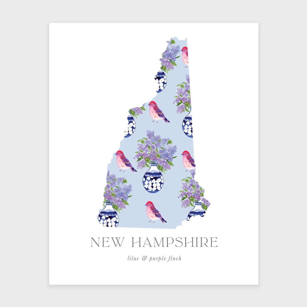 New Hampshire State Flower Art Print
