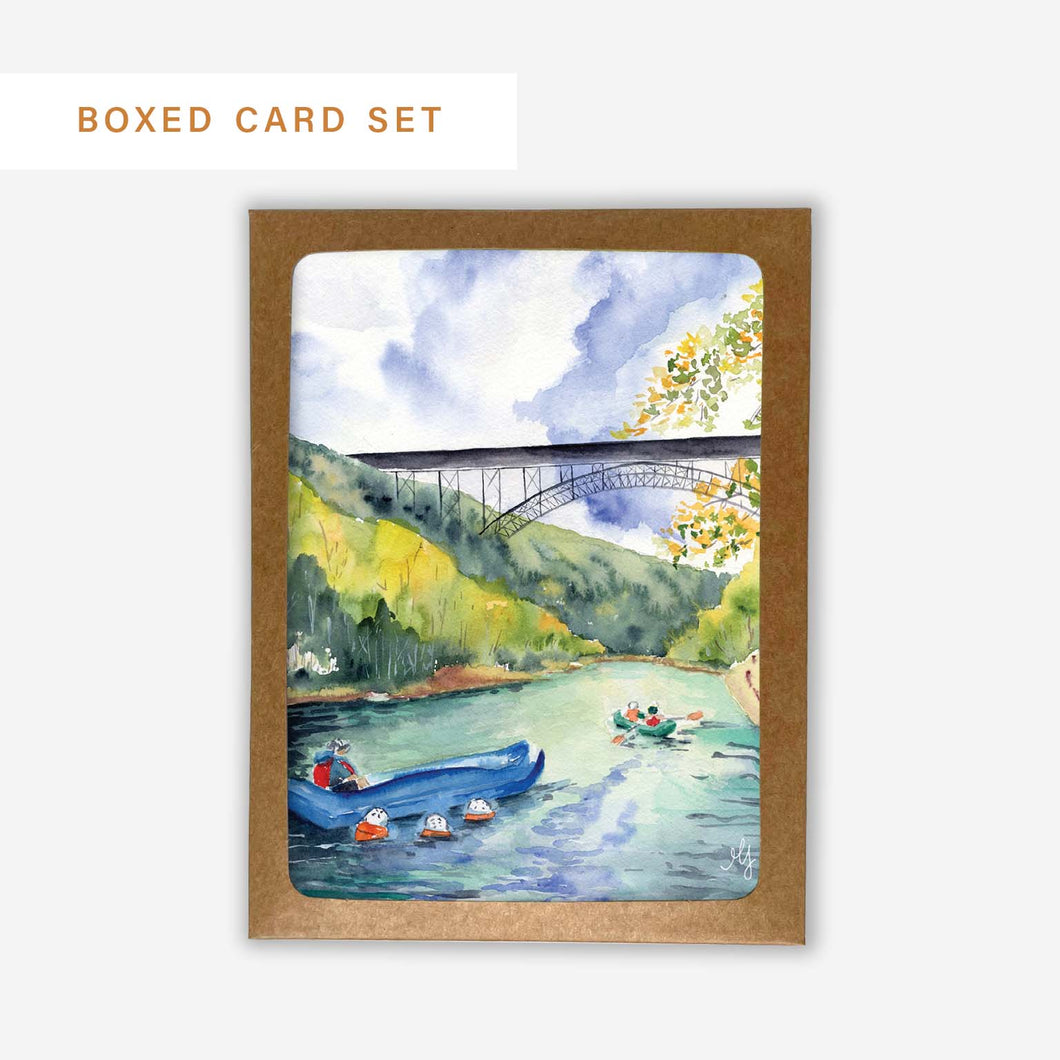 New River Gorge Rafting Boxed Set of 8 | Greeting Cards
