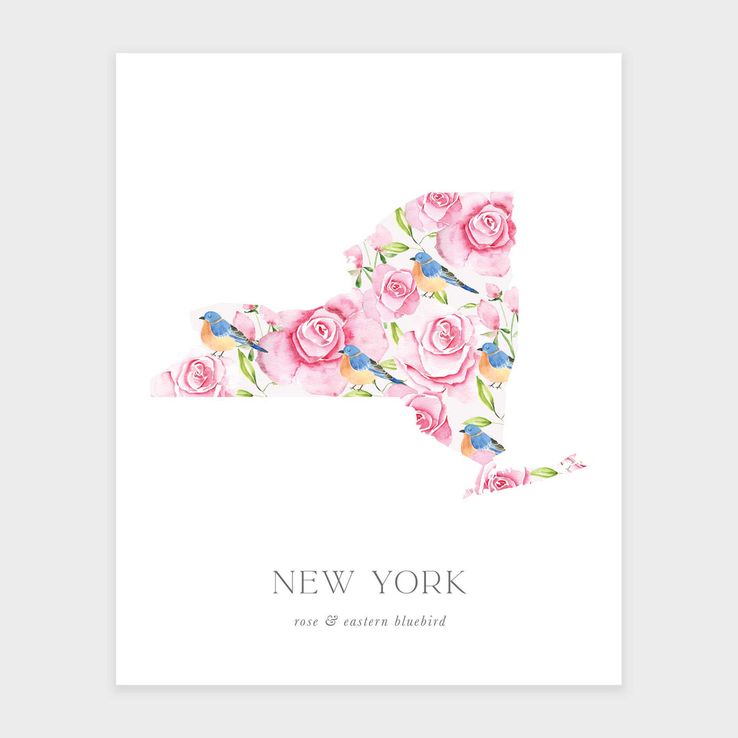 New York State Flower Art Print