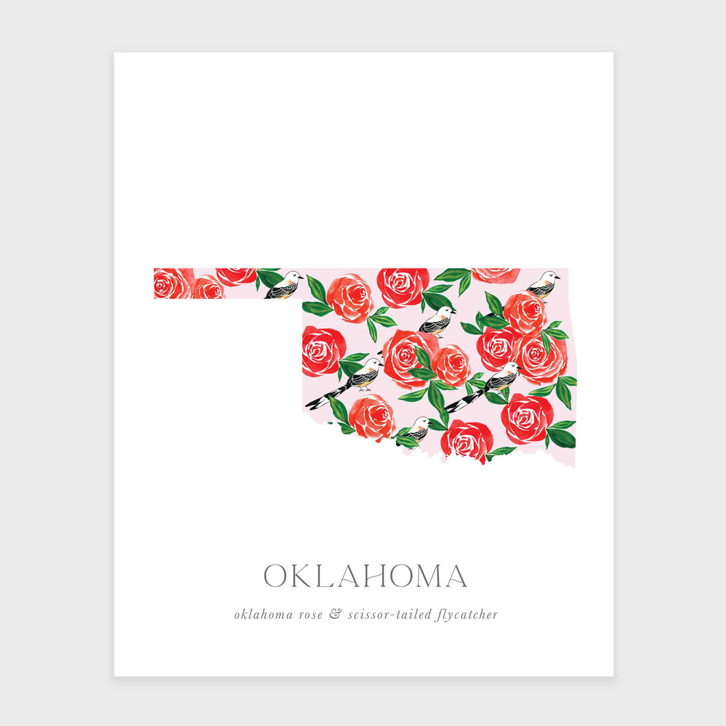 Oklahoma State Flower Art Print