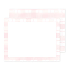 Load image into Gallery viewer, Pink Plaid Notecard Set
