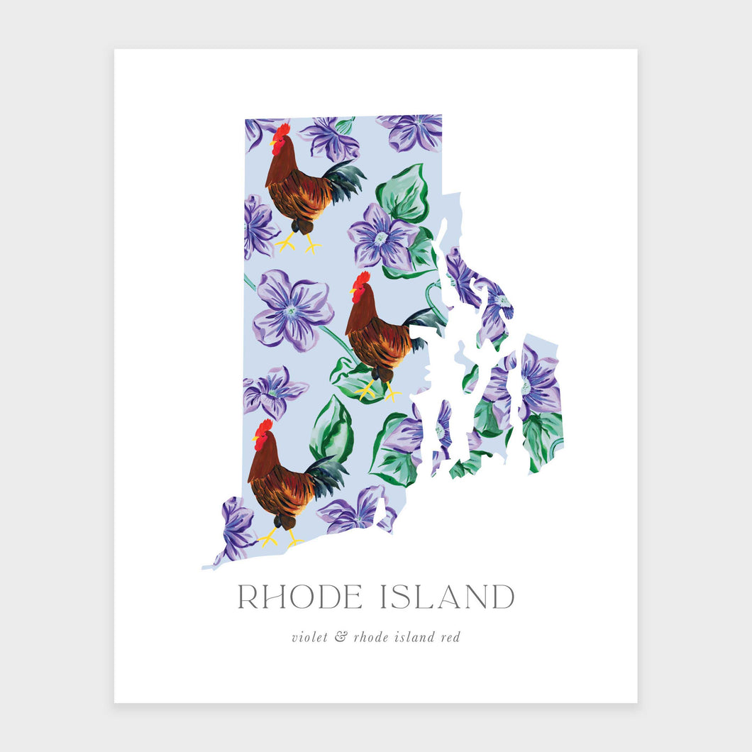 Rhode Island State Flower Art Print